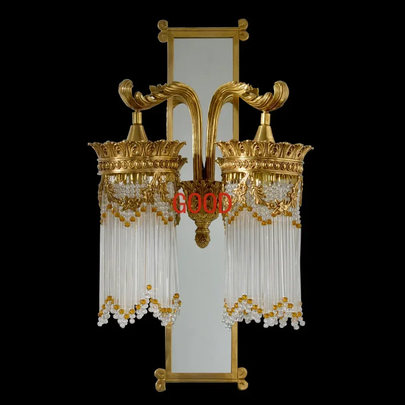 for  China Exquisite Copper Lantern Mounted Light with Mirror Luxurious Wall