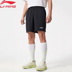 Li-Ning Men's Running Shorts AT DRY 88%Polyester 12%Spandex Regular Fit Comfortable Breathable LiNing Sports Bottoms AKSV089