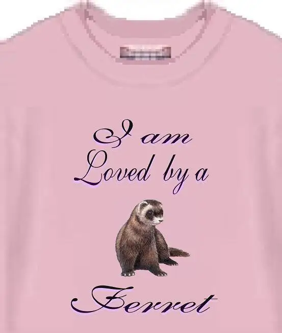 Ferret T Shirt Men Women -- I am Loved by a Ferret - Also T Shirt Available