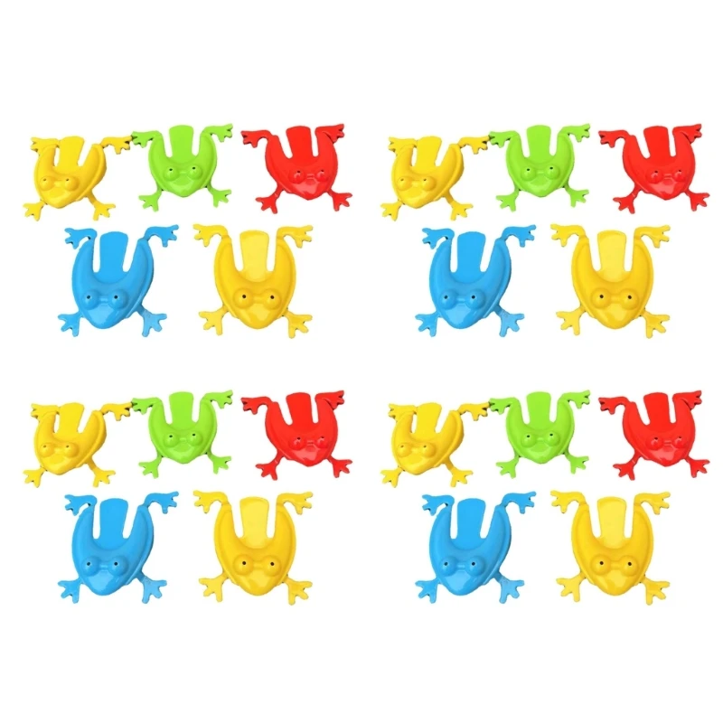 Pack of 20 Novelty Jumping Leaping Toy Interactive for Kids 6-8 Bounce Gadgets Mini Colorful Toy