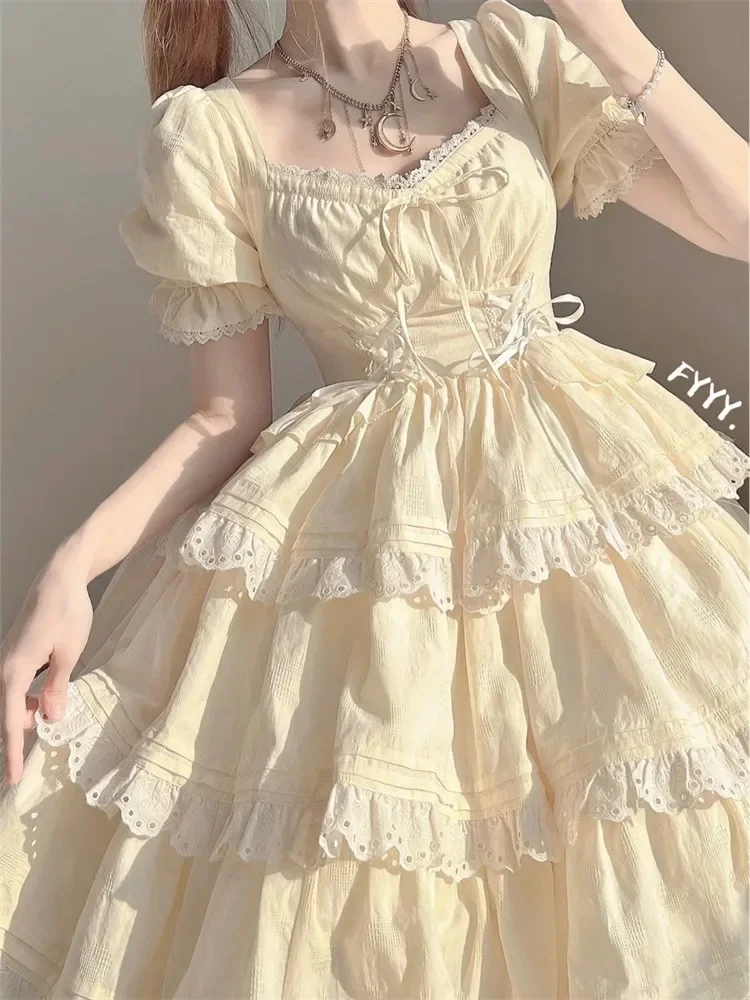 Cotone dolce ragazze carino Lolita op multi colore kawaii Principessa donne vestono Lolitas cosplay festa del tè vittoriana plus size 2XL pa69