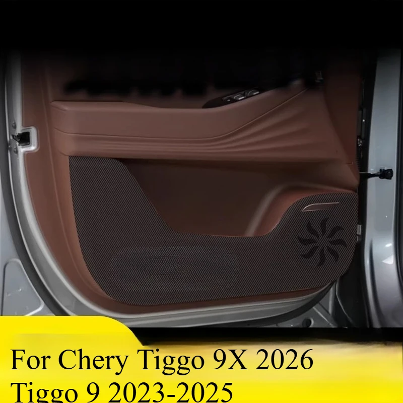 

For Chery Tiggo 9X 2026 Front Rear Door Anti Kick Pad Tiggo 9 2023-2025 Door Side Protection Sticker Leather Protector