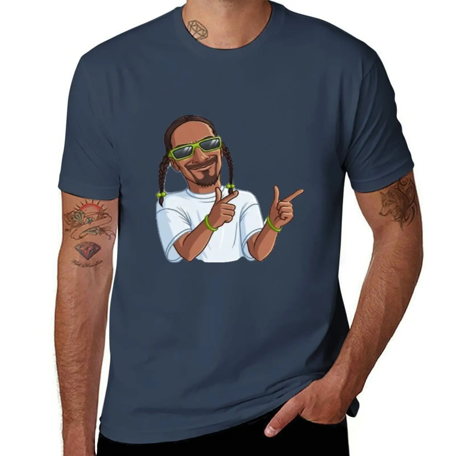 

dog Snoop pose T-Shirt Casual Minimalist Short Sleeve Top
