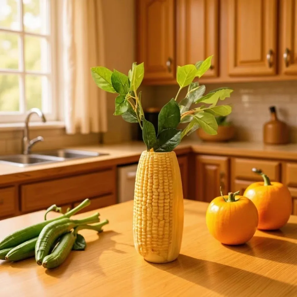 Creative Corn Modeling Glass Vase Ins Wind Glass Vase Living Room Desktop Art Decoration Vase Decoration Home Modern Vases