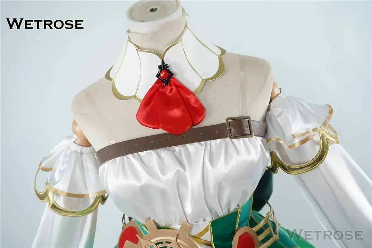 【Wetrose】 متوفر في المخزون أزياء Cecilia Immergreen التأثيرية CiCi فستان أخضر Hololive Justice Vtuber مجموعة شعر مستعار للهالوين #5