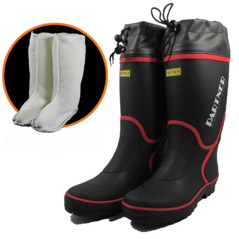 Winter Fishing Shoes Men's Non-slip Waterproof Tall Fishing Boots Special Velvet Rain Shoes Fishing Supplies