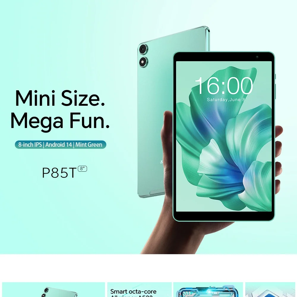 Teclast P85T 2026 Tablet Allwinner A523 8-Core 1.8Ghz 10Gb(4Gb+6Gb) Ram 64Gb Rom 8 Inch 800×1280Ips Wifi5 4g 5000Mah Type-C