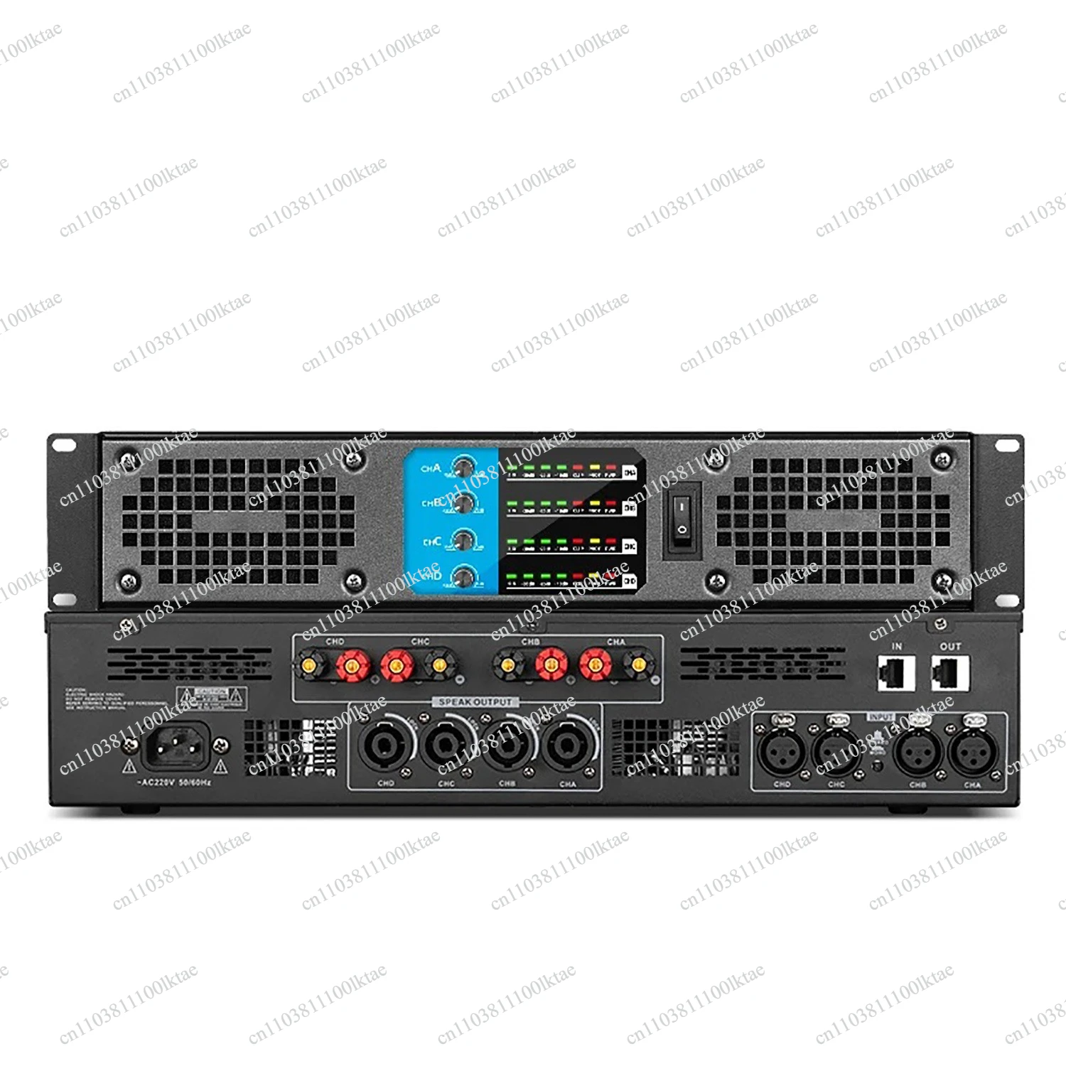 1000W@8 Ω X2/4 Rear Amplifier Stage Performance Conference Home KTV Digital Amplifier CA Dual Audio Power Amplifier Machine