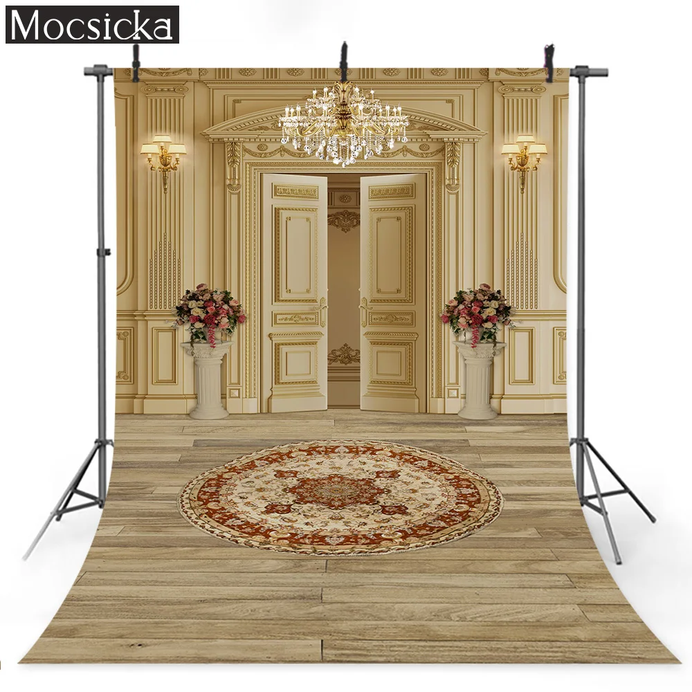 

MOCSICKA Photography Backdrop Luxury Marble Wall European Baroque Decor Classic Background Photobooth Photocall Photo Prop