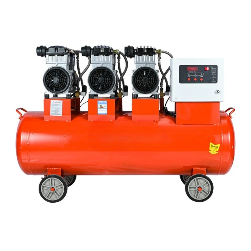 

Oil-free vacuum pump piston compressor high power silent motor industrial grade pure copper air press