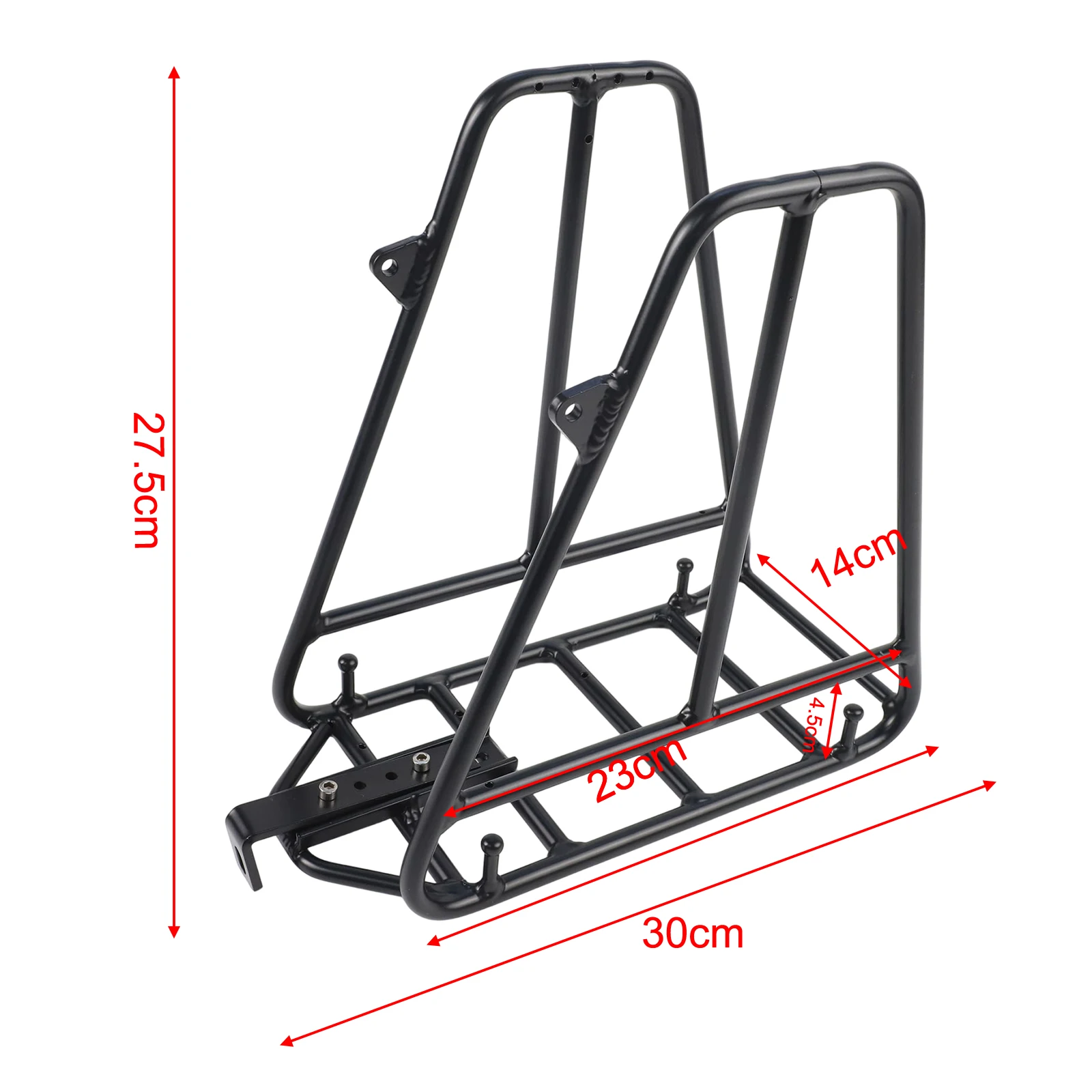 For Bike Commuting Aluminum Alloy Bike Rack Bike Backpack Rack High Load Capacity 4MM Steel Plate Fatigue Resistance