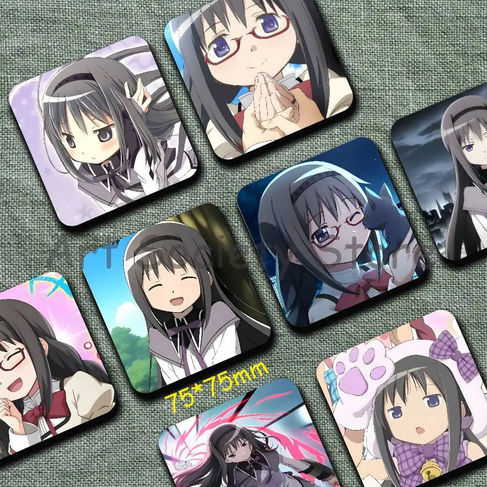 P-Puella Magi Akemi H-Homura Sublimation Magnet Cartoon Anime CuteFridge Magnets Personalized Sublimation Products for Kitchen