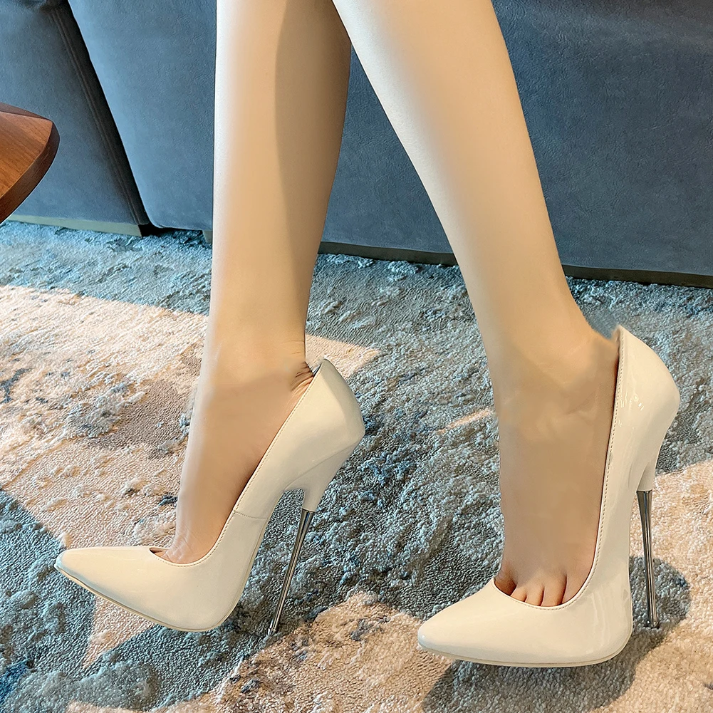 2025New Arrival 16cm High Heels All White Pole Dancing Stage Performance Stilettos Pumps Cross Dresser Customize Fetish Shoes