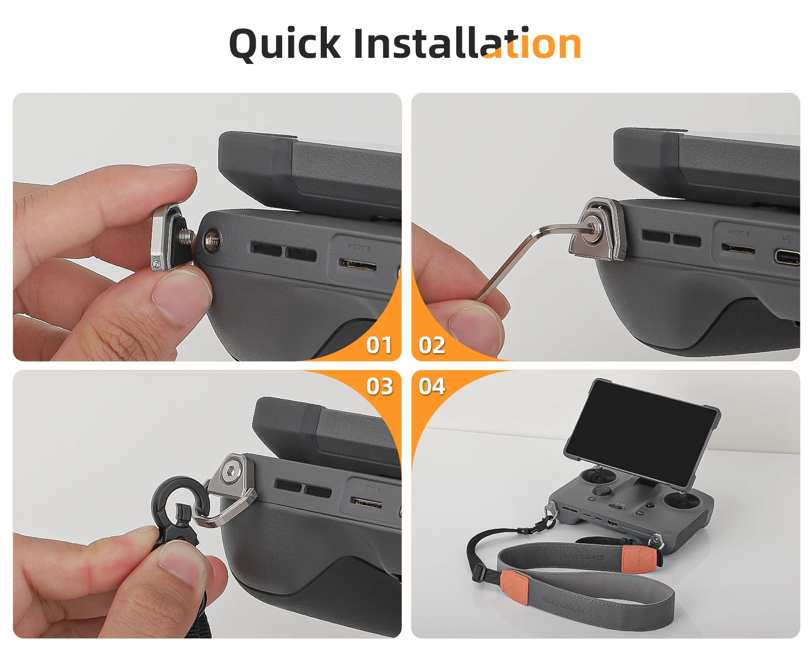 General Remote Control Lanyard For DJI RC2/RC1,RC PRO 2/1, RC PLUS 2/1 Drone Lanyard Neck Strap Buckle Rope Accessories