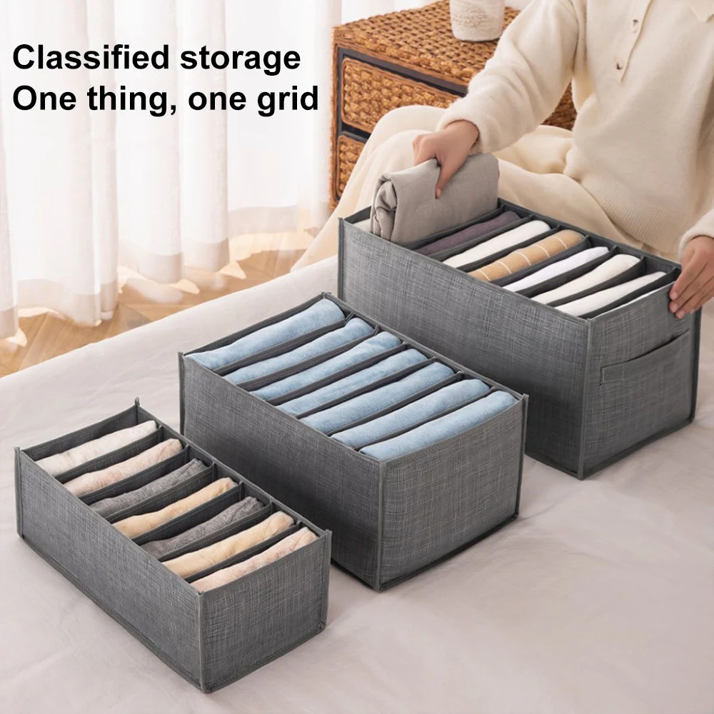 Home Storage Box Bedroom Closet Organizer Pants T-shirt Clothes Organizer Underwear Bra Socks Artifact Compartment Box Tools