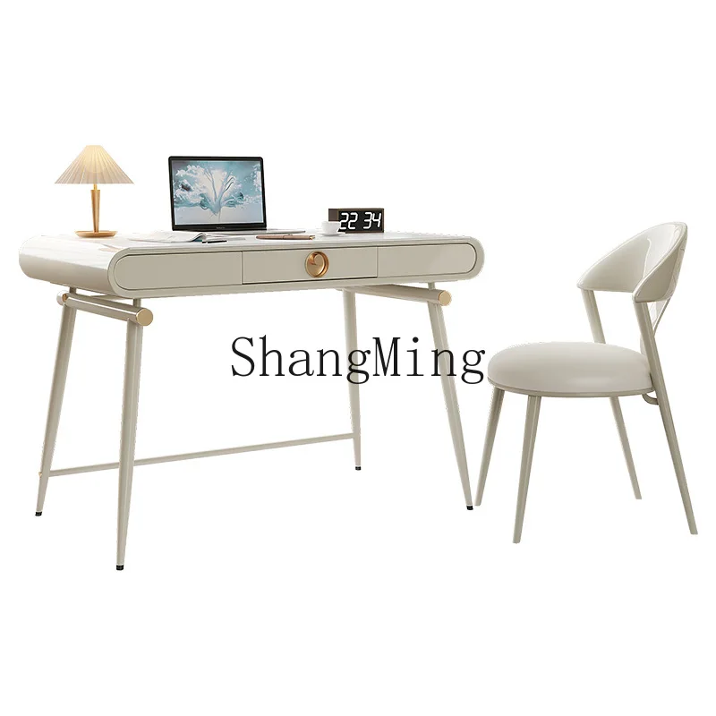 

SM Cream Wind Slate Desk Simple Household Light Luxury Computer Learning and Writing Desk