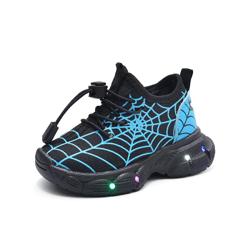 

Spider-Man Light-Up Sneakers for Boys, Spring Autumn Casual Sport Shoes with LED Glow New Arrival
