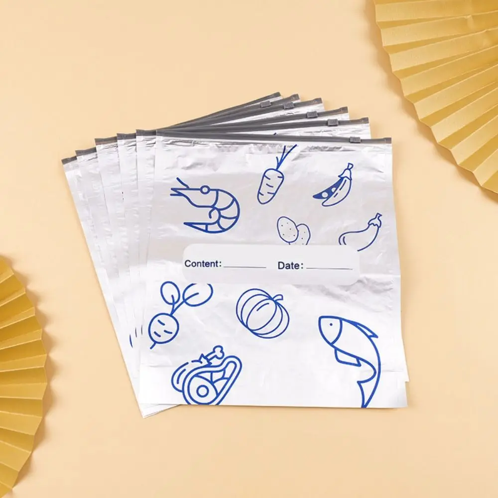 

10pcs Aluminum Foil Fresh-keeping Bags Self Seal Reusable Packaging Bag Avoid Light Thickened Food Storage Bag Fruit