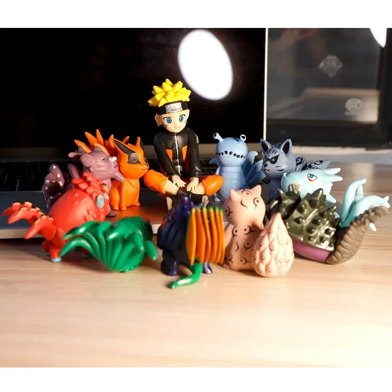 11Pcs/Set Q Version Naruto Anime Figure Uzumaki Bijuu Figurine PVC Action Figures Collection Model Toys Kids Birthday Gifts view 4