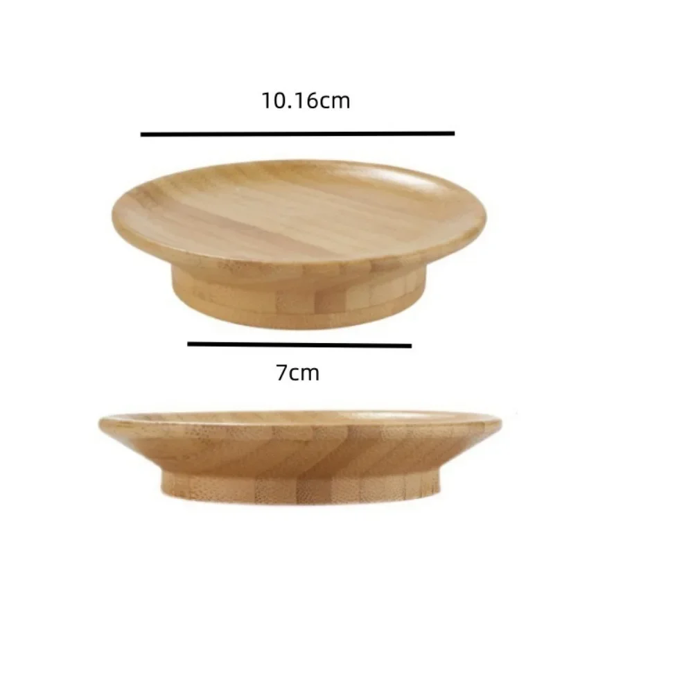 10.16*7cm Bamboo Reusable Cup Lid for Red Wine and Food Platters Packaging with Splash-proof Function Bamboo Cup Lid Coasters