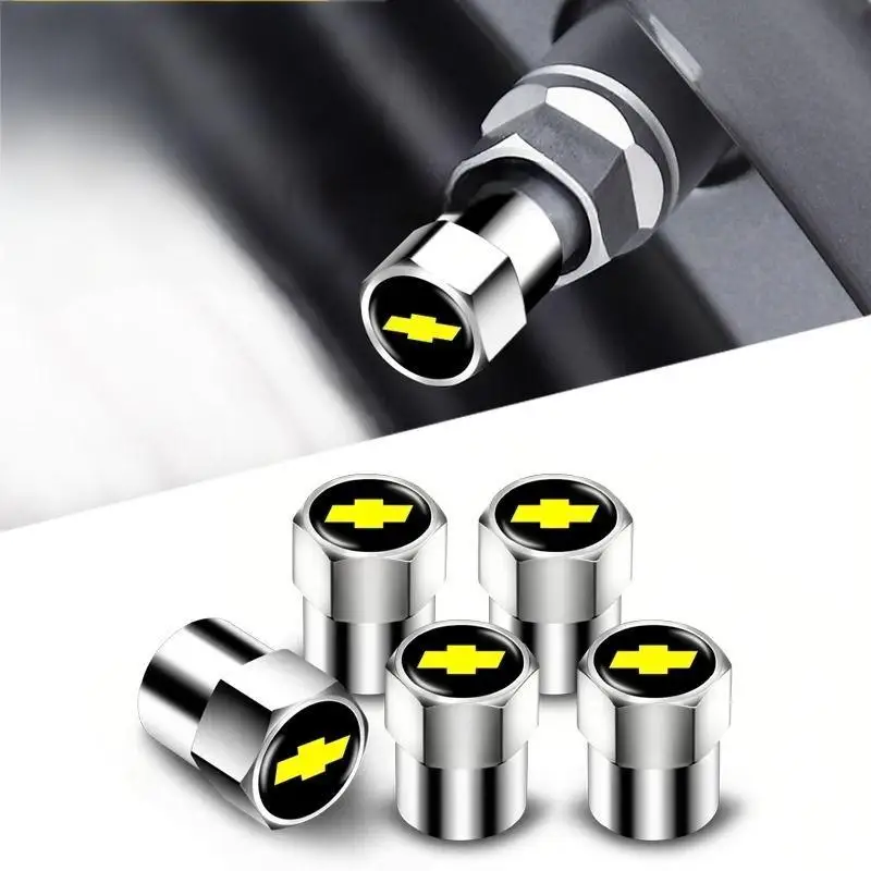 

4Pc/set Car Valve Caps Wheel Tires Air Tyre Stem Protective Cover For Chevrolet Silverado Impala Malibu Cruze Blazer Accessories