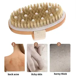 Shower Brush Soft Bristles Body Brush Cellulite Wet Dry Lymphatic Drainage Skin Exfoliating