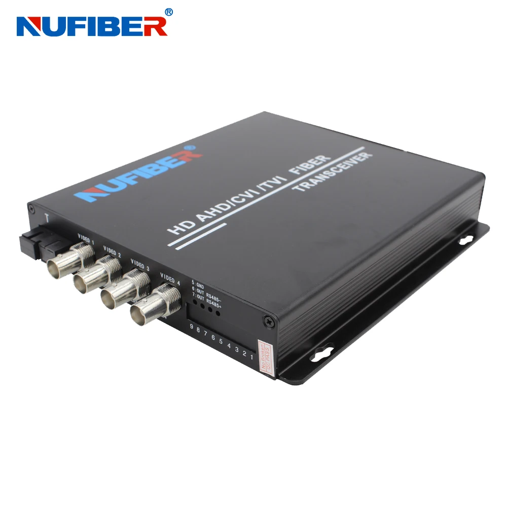 4 Channel Digital Video Converter,IP/AHD/CVI/TVI Signal to DVR,BNC to Fiber Video Transmitter/Receiver