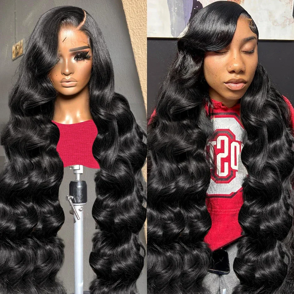 

HD Body Wave 13x6 Human Hair Lace Frontal Wigs Remy PrePlucked 13x4 HD Lace Front Wig For Women 180% 4x4 Lace Closure Wig