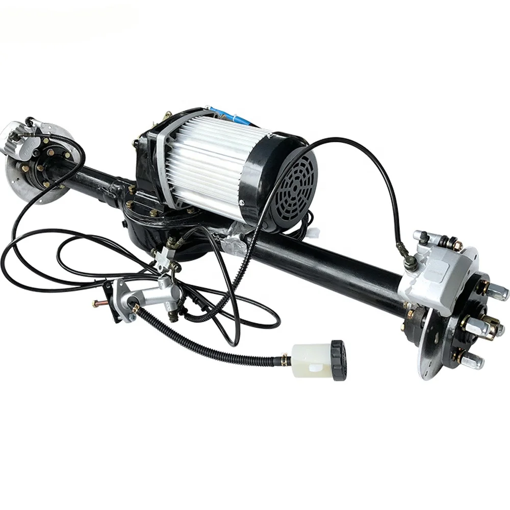 

2200 W 60V 72V Big Power Brushless Differential Motor Disc Brake Rear Axle Assembly for Electric Tricycle Four-wheeler