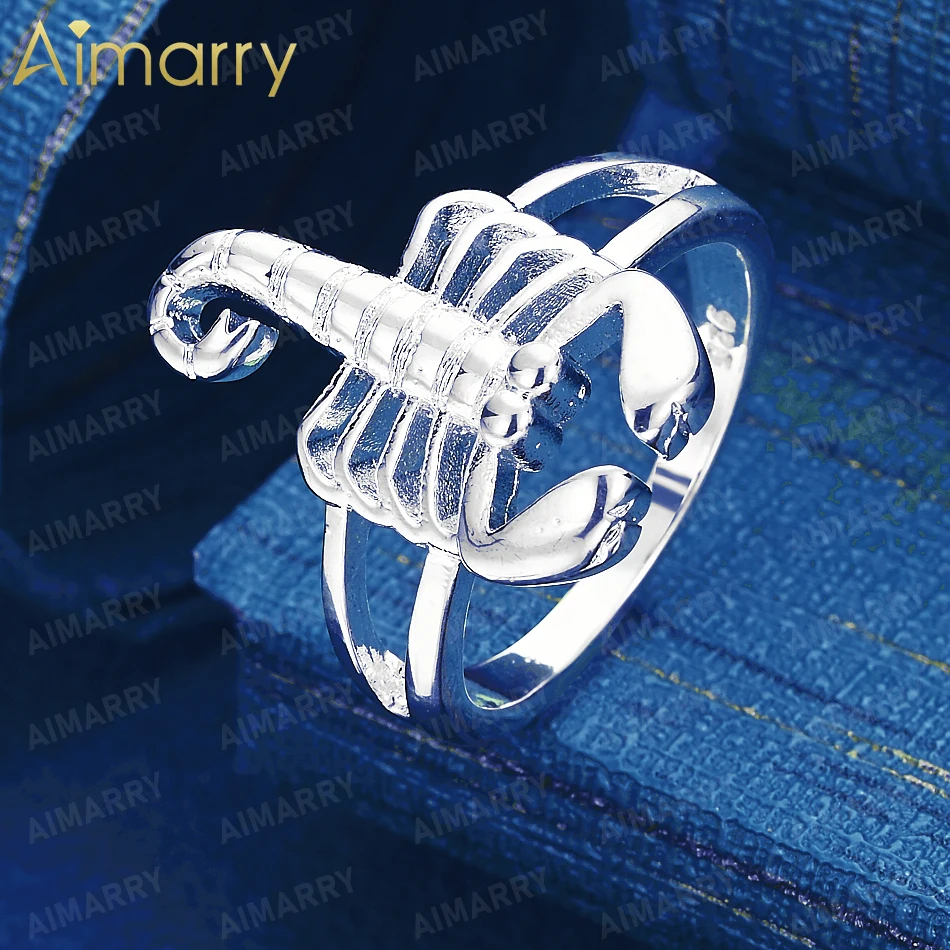 925 Sterling Silver 7-10# Three-dimensional Scorpion Ring High-quality and Fashion Jewelry for Women's Parties and Banquets