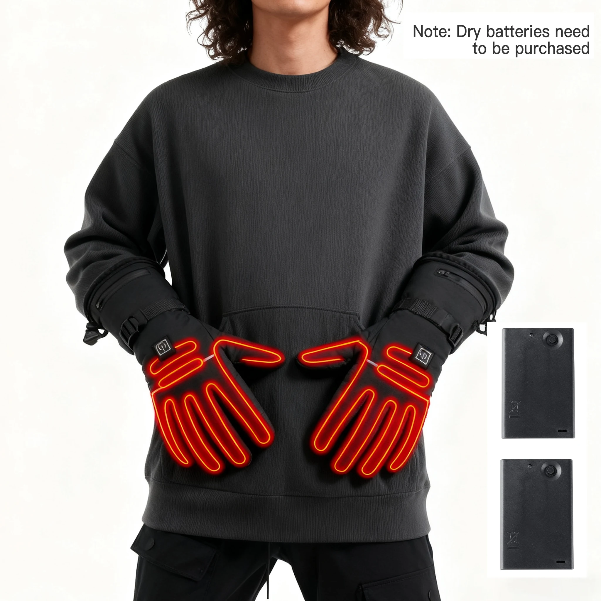 Electric Heated Gloves Motorcycle Winter Moto Heated Gloves Warm Waterproof Rechargeable Heating Thermal Gloves For Snowmobile