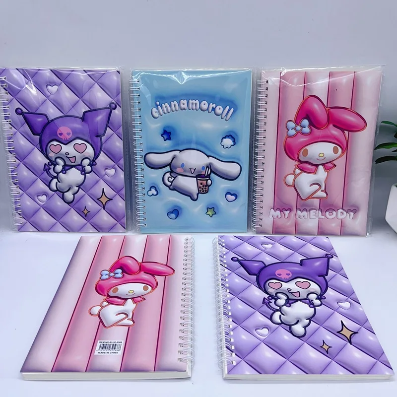 Sanrio Cartoon A5 Coil Book 3d Three-dimensional Flat Children's Portable Notebook Stationery Wholesale