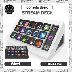 StreamDeck 미니 비주얼 키보드, LCD 단추, 15 키, 라이브 컨텐츠 제작 컨트롤러, 사용자 정의 단추, 윈도우, 맥OS, 크라이보드 선물