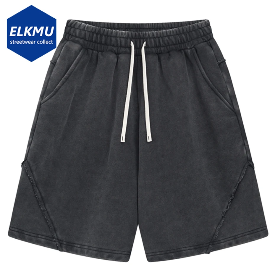 

Винтажные шорты с восковым принтом, мужские уличные шорты в стиле Харадзюку, шорты в стиле хип-хоп, летние повседневные свободные шорты