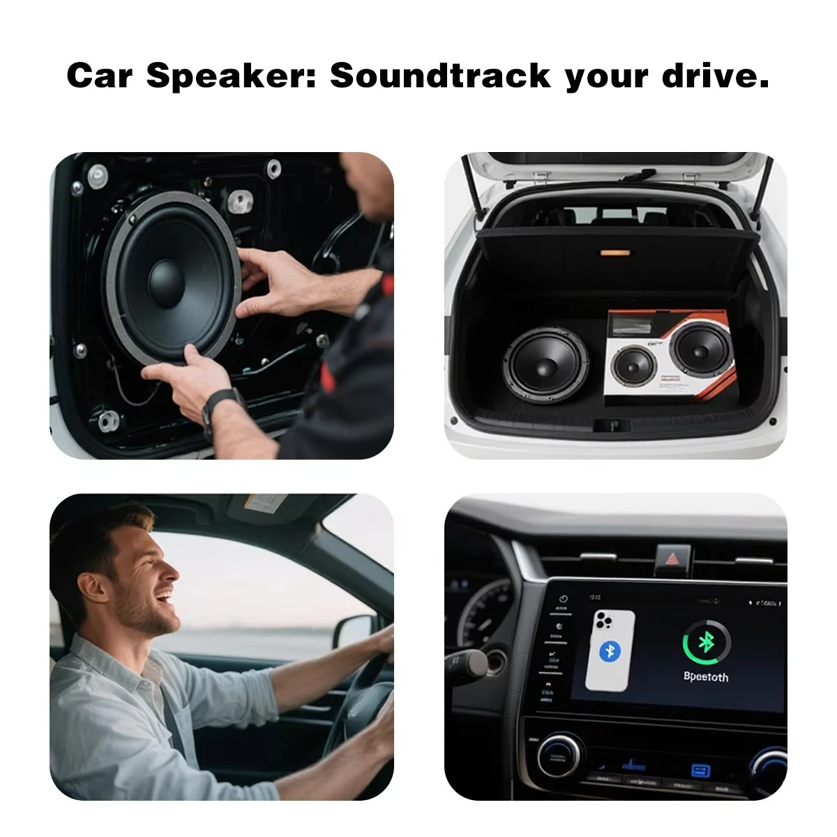 Universal Auto Audio Speaker System Set Complete Kit With Amplifier Tweeter Full Range Sound for Car Truck and SUV view 4