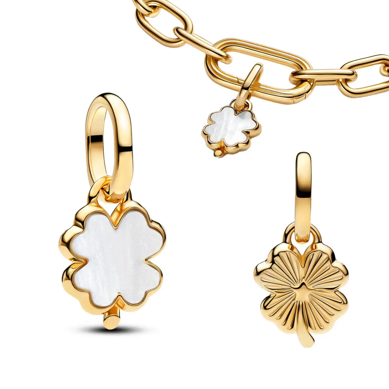 Women's 925 Sterling Silver Lucky Four Leaf Clover Jewelry Set