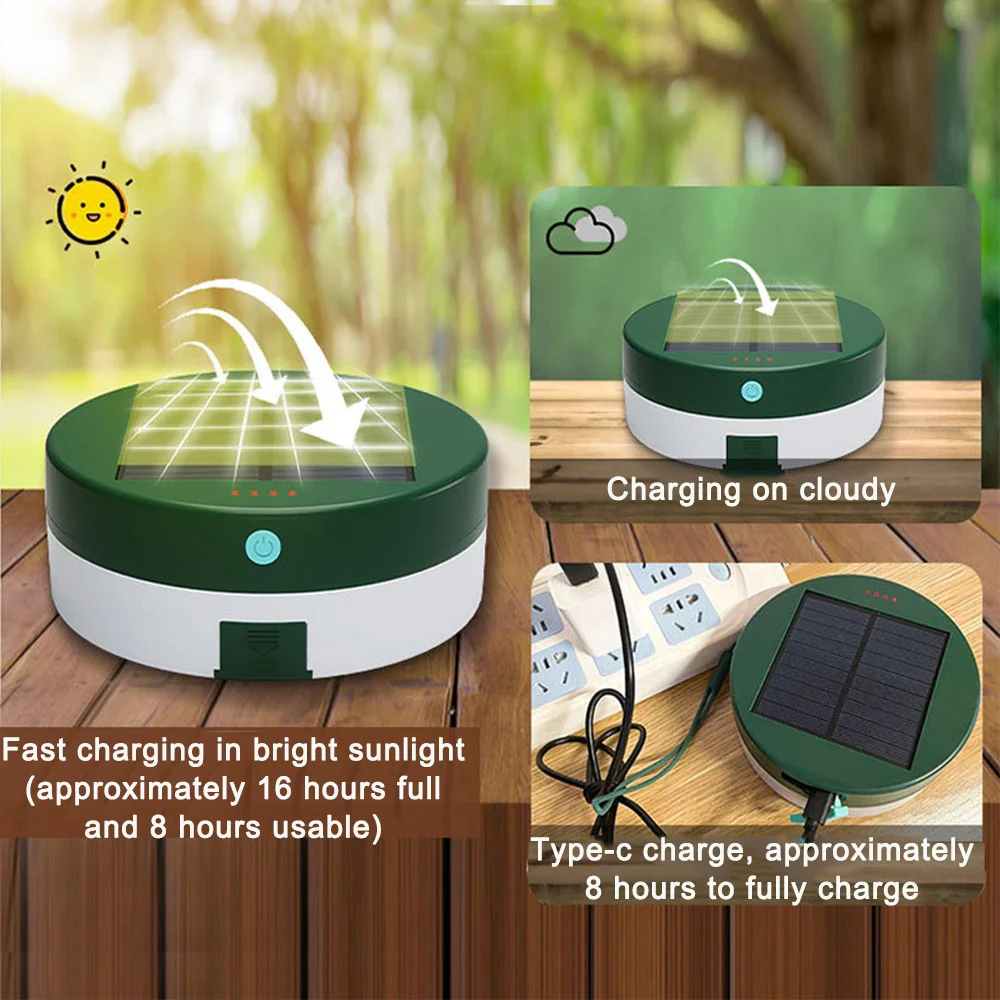 Solar RGB IC Camping Light String Portable Storage Box Lamp APP Control Bluetooth Camping Fairy Light for Outdoor Tent Party