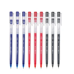 Deli 6Pcs Large Capacity Gel Pen 0.5mm Black Blue Red Quick-dry Ink Stationery Supplies High Quality Office Signature Pen