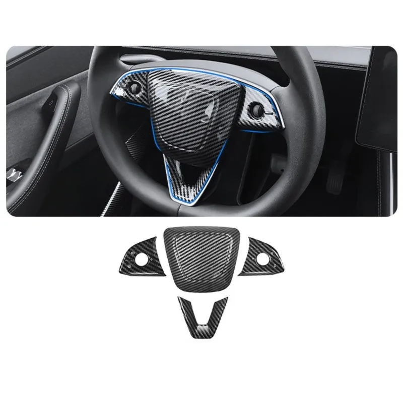 ABQE Steering Wheel Horn Decoration 4-Piece Set Suitable for 'S Refreshed Y/3/ 2023-2026 Horn Stickers