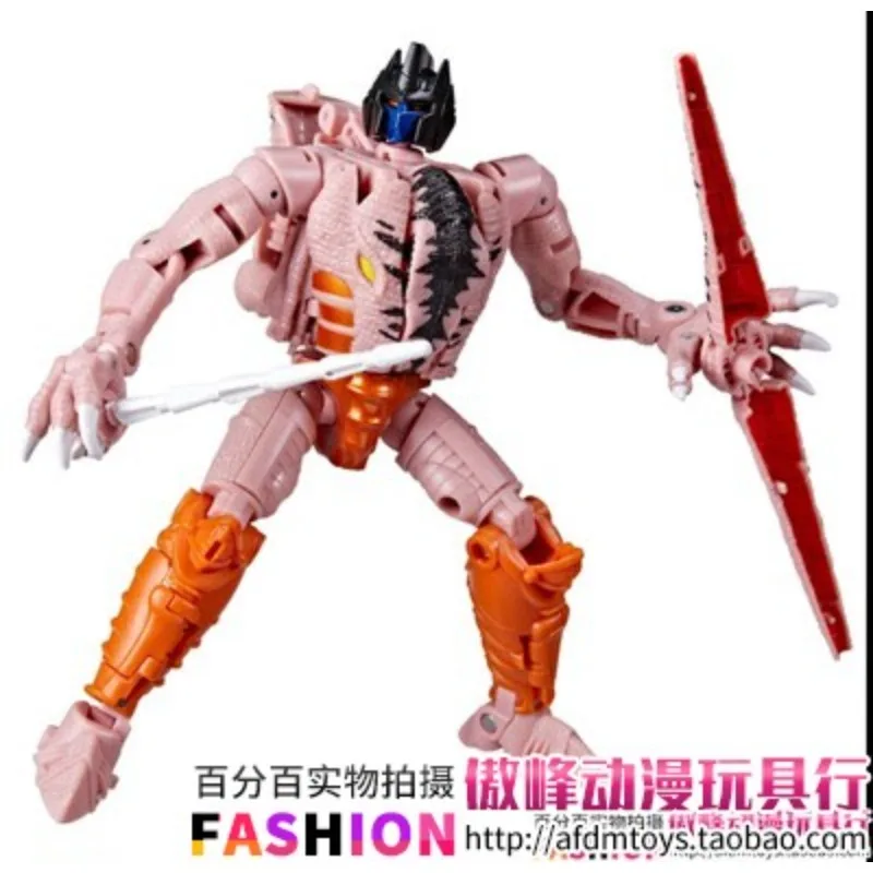 Op voorraad getransformeerd speelgoed Heritage BB-serie Red Snake Bird Dinosaur Warrior Action Figure Collection Gift