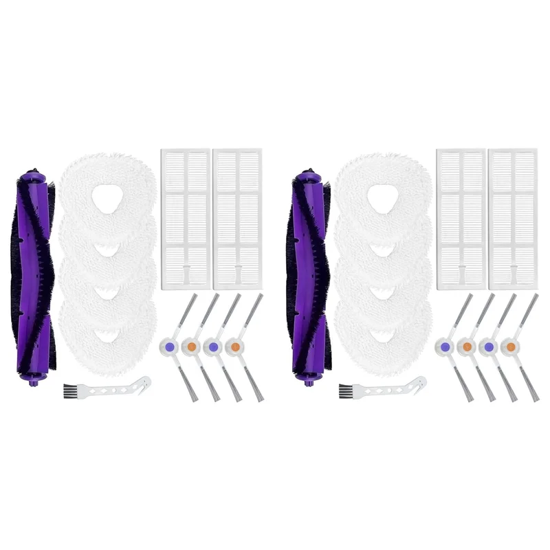 الترويج! 2 مجموعة ل Narwhal Freo جهاز آلي لتنظيف الأتربة فرشاة جانبية رئيسية مرشحات Hepa ممسحة القماش استبدال الملحقات عدة