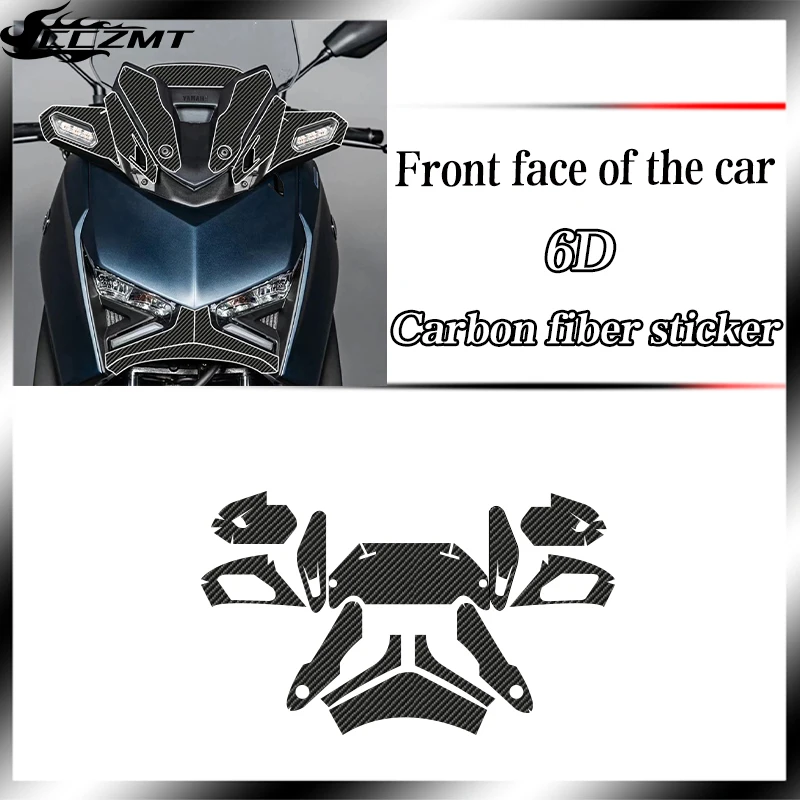 For YAMAHA XMAX300 2023 6D carbon fiber fuel tank protection stickers decorative body film accessories modified parts