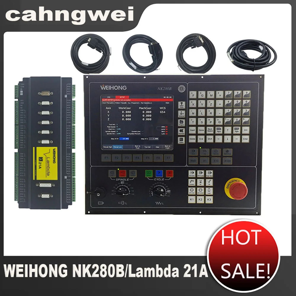 

Weihong Nk280b Controller Lambda 21a Control Software Nc Studio V10 3/4 Axis Cnc Engraving Machine Integrated Cnc System