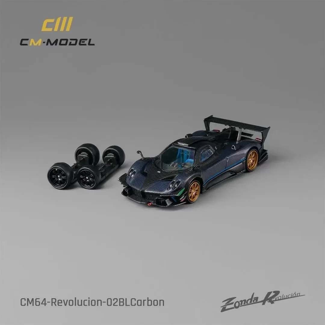 

CM 1:64 Zonda R Evolution Lanzante Dual Carbon Replaceable Wheels Diecast Diorama Car Model Collection Toys