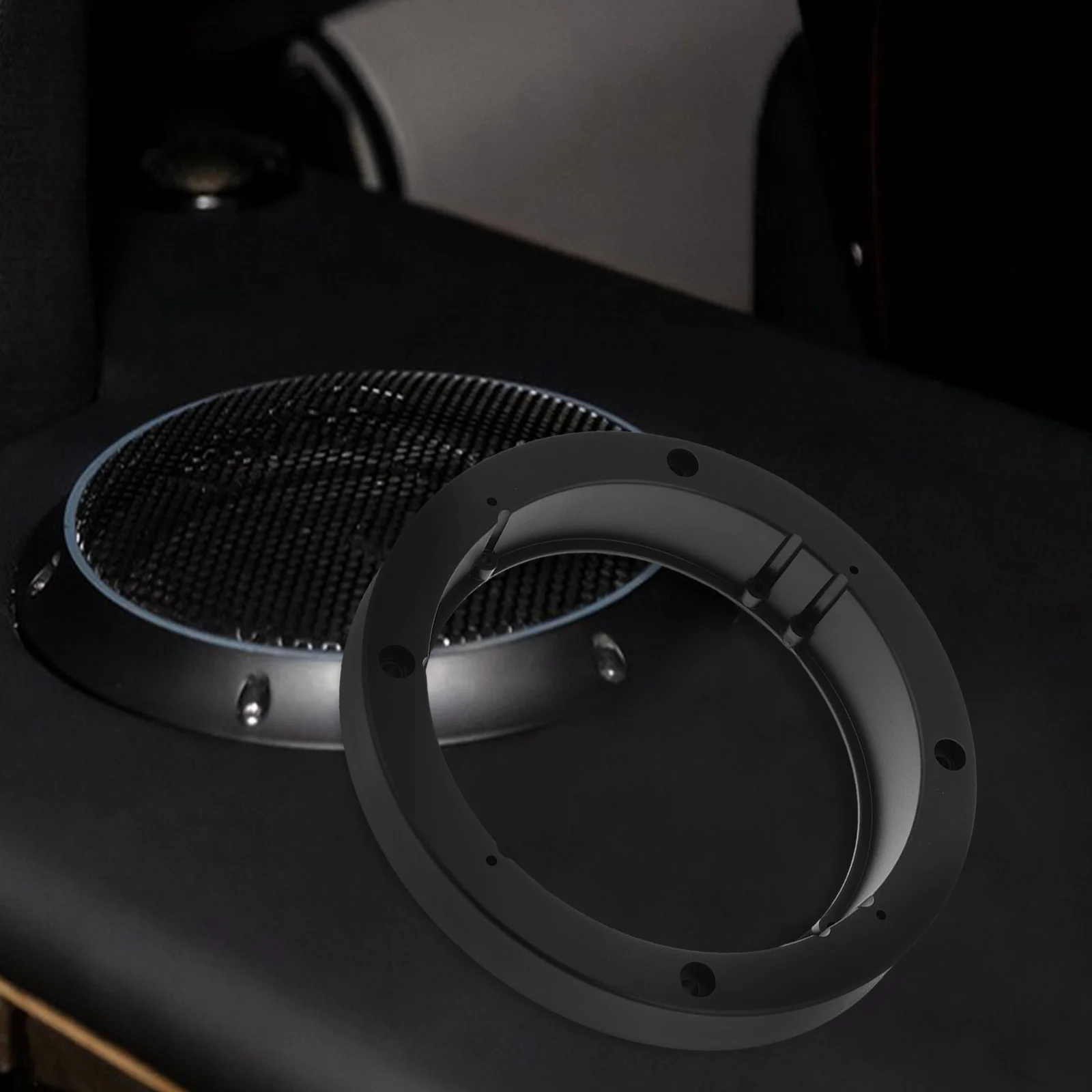 

2Pcs 6.5 Inch Car Audio Speaker Spacers Plastic Mounting Rings for Door Speakers Sound Insulation Enhanced Fit Universal Speaker