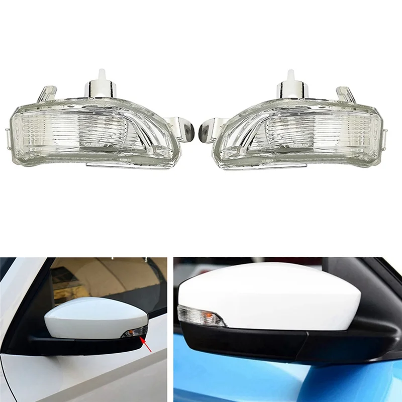 1Pair Rearview Mirror Turn Signal Light Shell Indicator for Skoda Fabia 2015-2017 Rapid 2018-2020 6V0949101 6V0 949 102