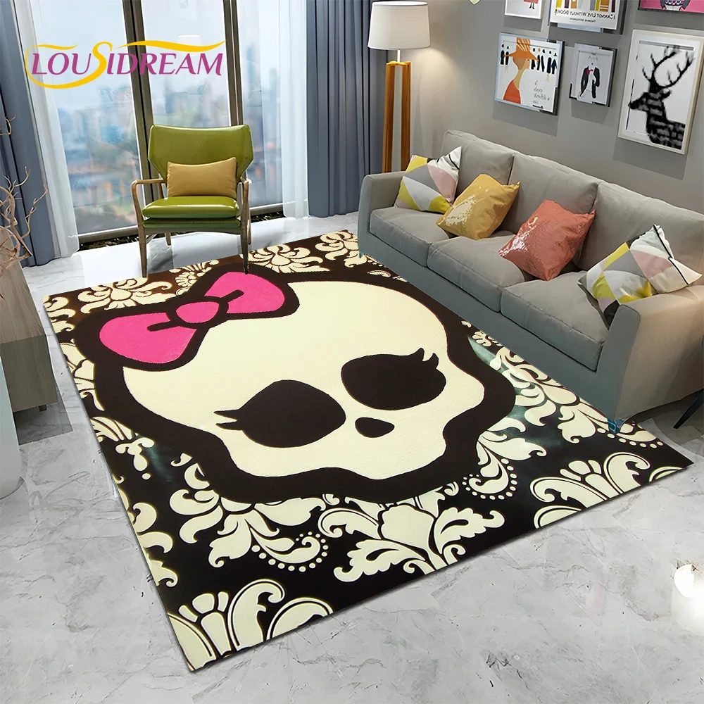 Cartoon Monster High Draculaura Carpet Rug for Home Living Room Bedroom Sofa Doormat Decor,kids Play Area Rug Non-slip Floor Mat