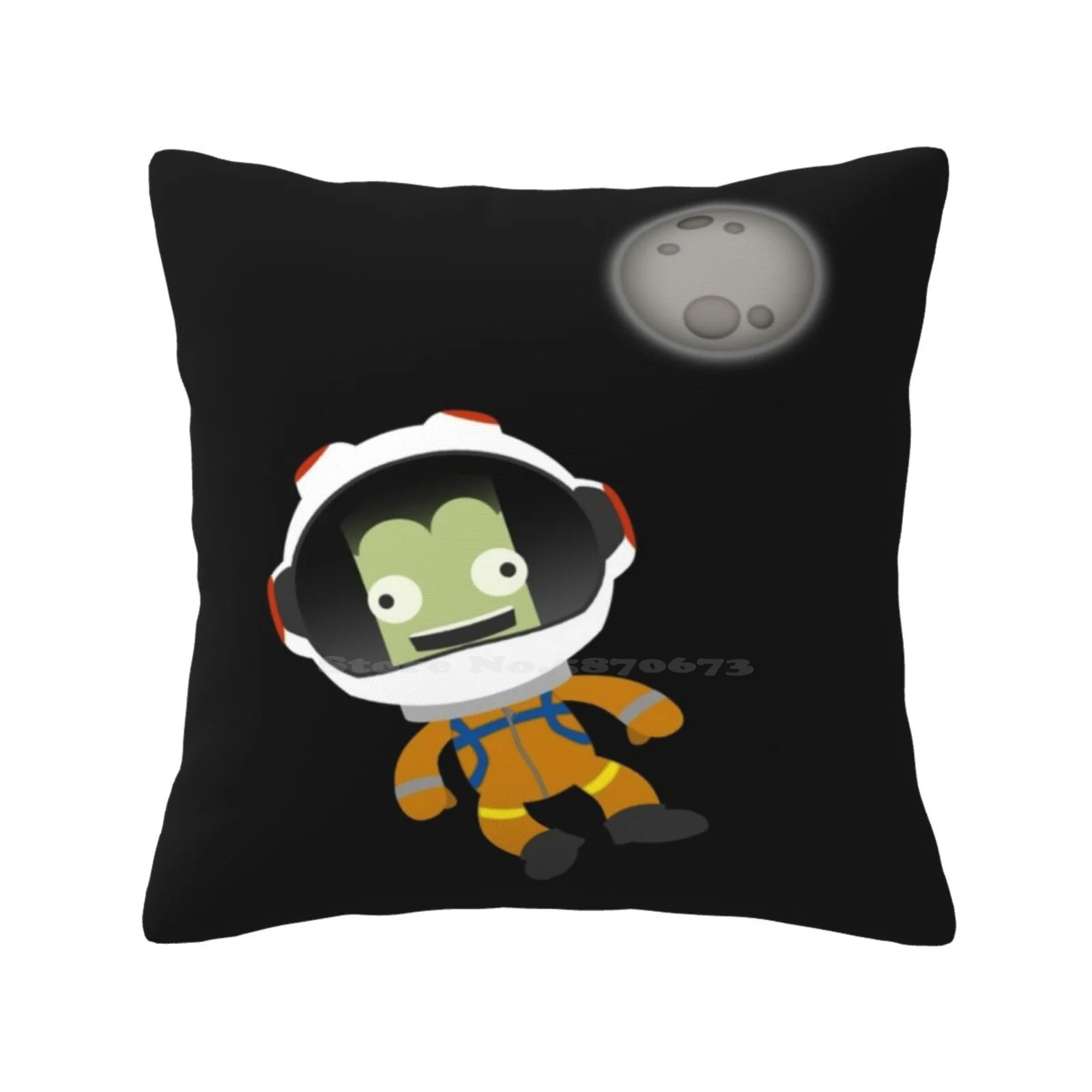 Mún Or Bust! Program Fashion Sofa Throw Pillow Cover Pillowcase Space Program Game Steam Cute Funny Geek Scifi Kerbals Moon Mun