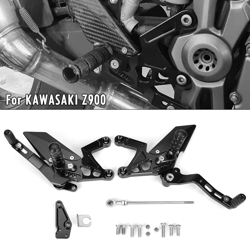 

For KAWASAKI Z 900 Z900 2017-2025 Motorcycle Adjustable Rearsets FootPegs Heighten Pedal Shift Lever Brake Kit Accessories