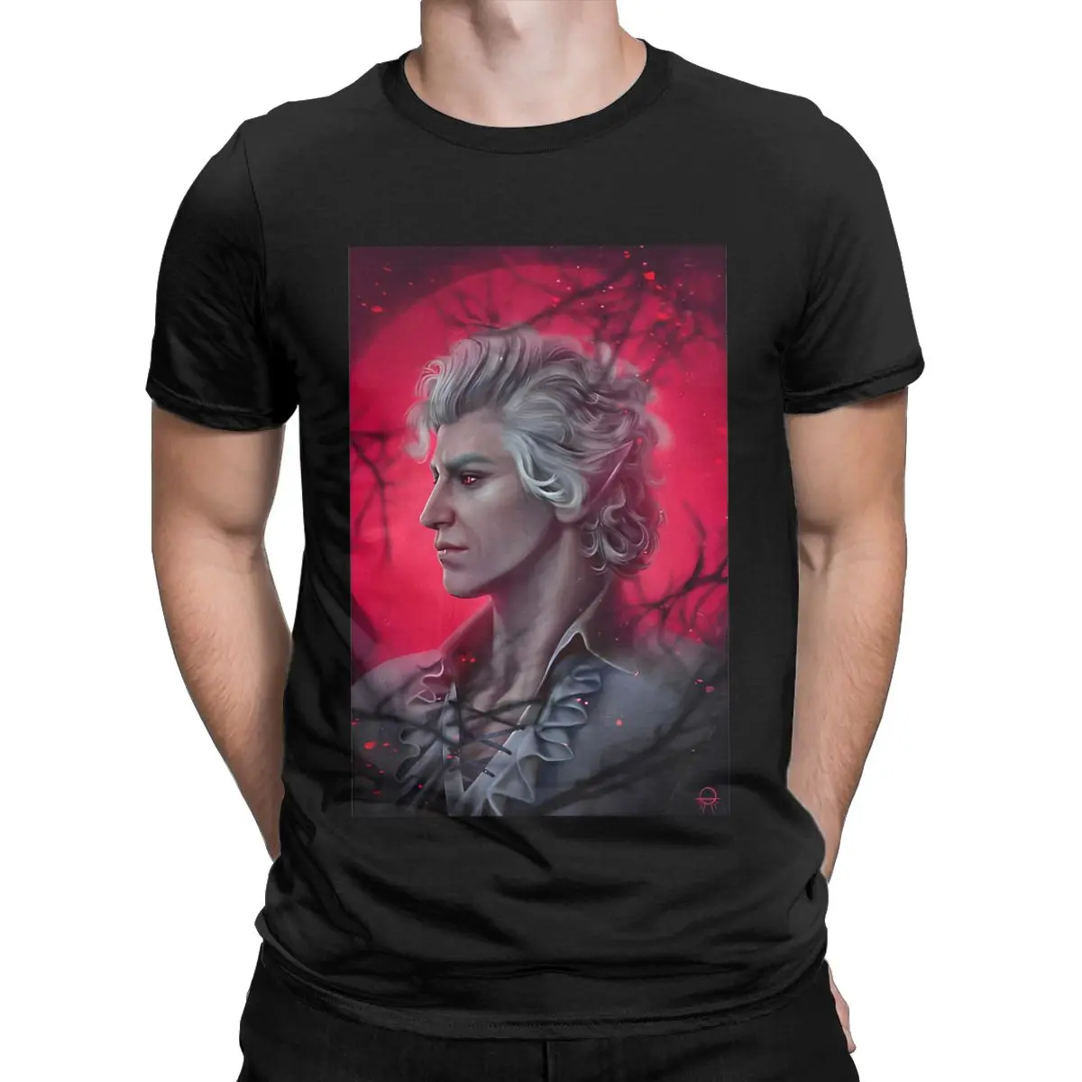 Men's T-Shirt Astarion Vintage Cotton Tees Short Sleeve Astarion i can fix him Baldurs gate 3 T Shirts Crew Neck Clothes Plus